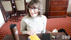 Busty Amateur Sucking On A Big Toy: Solo Blowjob