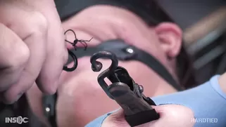 Hard Tied Babe With Wide Ass Enjoys Extreme BDSM Bondage And Pain