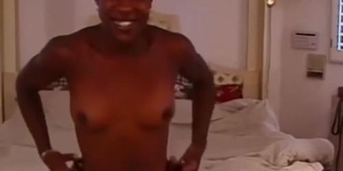 Ebony Pussy Pounded Hardcore After Deepthroating Big Cock