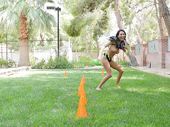 Half Native American Exotic Babe Janice Griffith Squirts On A Well Hung Cock