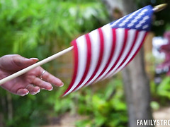 The Most American Porn Ever! Blondie Facialized After July 4th Threesome