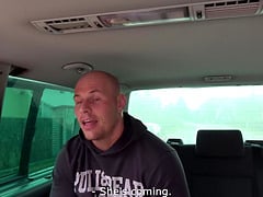 Bald Guy Talked Blonde Jenny Into Banging With Him In The Car