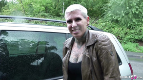 German Scout Seduce Tattoo Milf Cat Cox To Sodomized At Casting