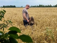 Blonde Cowgirl Gets Creampied In The Field