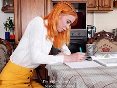 Grey Haired Teacher Gives His Lazy Ginger Student A Special