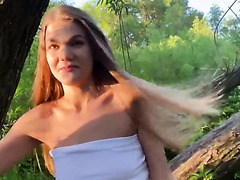 Dare To Fuck Me Outdoors?   Russian Amateur POV