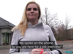 Real Job Interview With Public Fuck In Car With Hot Blonde MILF