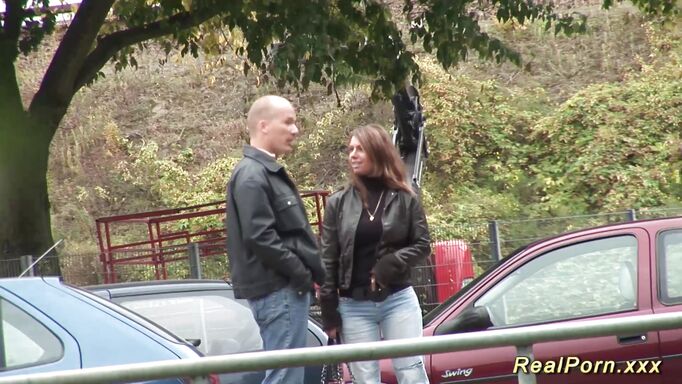 German Stepmom Picked Up For Outdoor Sex