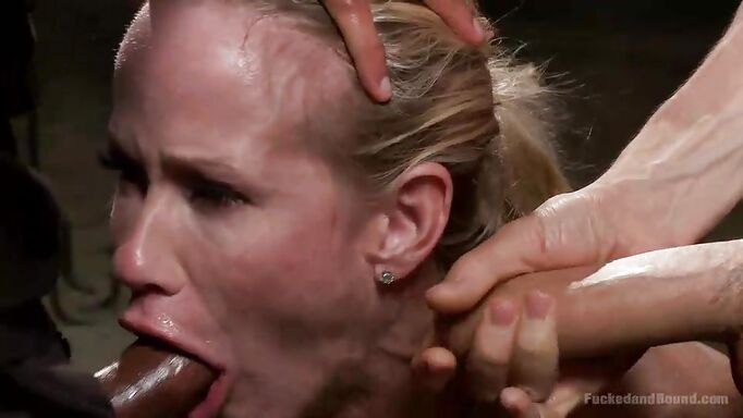 Knelt Blondie Mouth Fucked And Double Penetrated