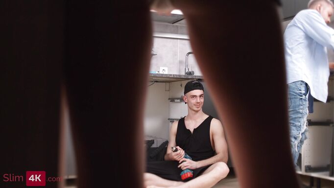 Girl With Oriental Features Gets Off On Double Penetration