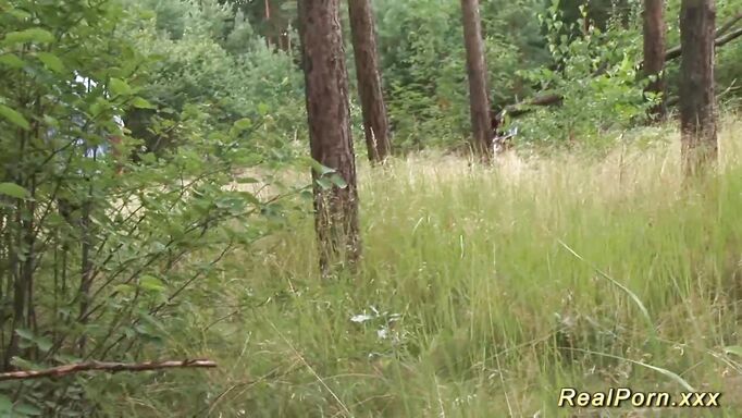 German Teen Banged In The Forest
