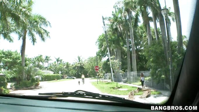 Blonde Babe Gets In The Bang Bus