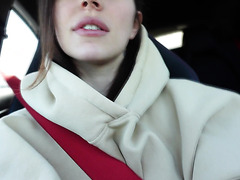 Cute Teen Gives Blowjob In The Car After Pussy Licking   Amateur
