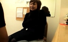 Sexy Japanese Removes Undies For A Wet Cock