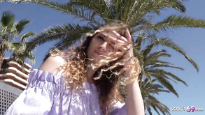 German Scout Magaluf Holiday Young Candice Public Casting