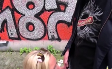 German Public Lady Outdoor 3way Fucked
