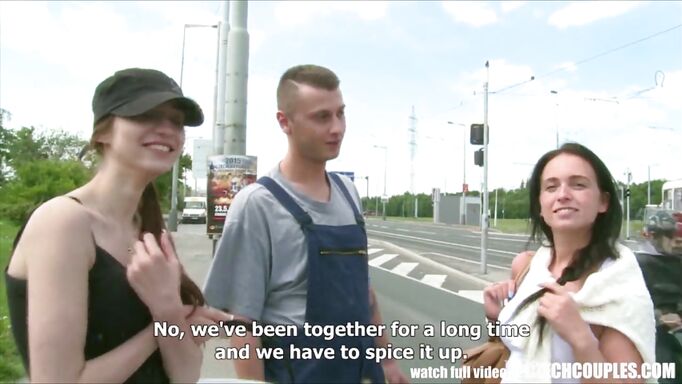 Naughty Czech Couple Fucks In Public For Cash