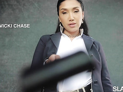 Sexy Dommes In Leather Outfits Play With Toys In A BDSM Session