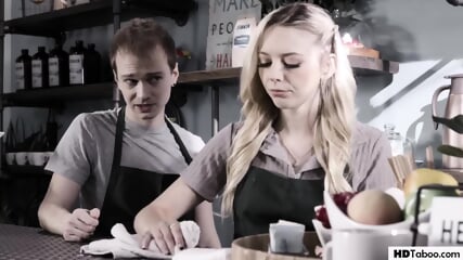 PURE TABOO 18yo Waitress Lily Larimar And Her Boyfriend Fucking In A Bar