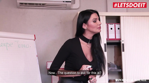 Hot Teacher Fucks Her Student And Boss In MFM Threesome Clip   Letsdoeit