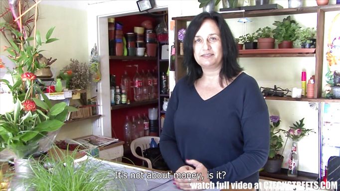 Mature Czech Beauty Sucks Off My Cock In The Flower Shop