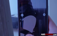 Horny Blonde MILF Stepmom With Big Tits Dressed In Cop Costume Sucking Cock