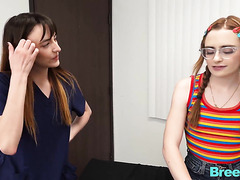 Slim Petite Nerdy Redhead Teen Reese Robbins Lets An Old Doctor Fuck Her In Front Of His Nurse