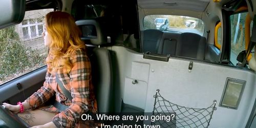 Taxi Driver Cherry Candle Fucks Her Handsome Passenger In The Backseat