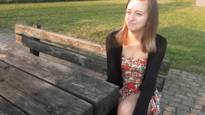 Naughty Skinny Wench Ria Fucks On The Street