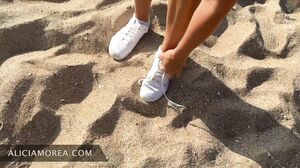 Alicia Morea   Public Flashing! German Blonde Girl Strips At The Beach And Shows Off Everything