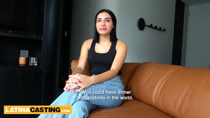 Amateur Latina Teen Gets Her Pussy Filled By Big White Cock In Casting