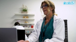 Super Sexy Big Tit Milf Naughty Nurse Masturbates At Sexy Office