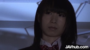 Hot Little Japanese Slut Has Her Hairy Pussy Penetrated