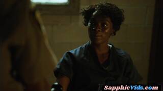 Tattooed Lady Eats Lesbo Police Officer In The Office