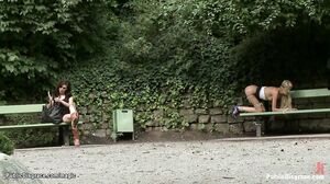 European Blond Bound In Shop Window