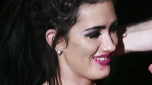 Flirty Beauty Gets Cumshot On Her Face Sucking All The