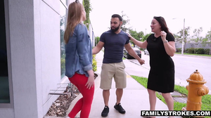 Groping The Stepsister Outdoors And Fucking Her Indoors