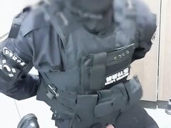 Korean Babe Desperately Pissing Uniform