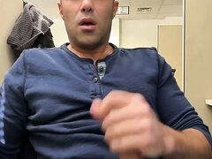 Jock Working In The Office, Jerking His Cock & Cumming