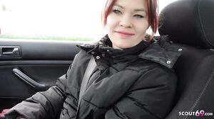 GERMAN SCOUT   Petite German Redhead Girl Lizzy Rose Pickup For Casting Fuck