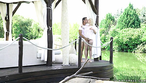 Having Sucked Cock Auburn Cutie Gets Nailed Doggy In Hardcore Mode