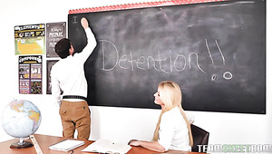 Slutty Blonde MILFie Tutor India Summer Is Fucked Sideways On The Table