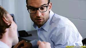 Sexy Busty Office Nympho Desiree Dulce Gives Such A Proper Blowjob At Work