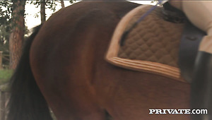 Sultry Cock Loving Brunette Babe Assfucked Outdoors On The Farm