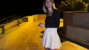 Outdoor Public Fuck With Cute Blonde In Skirt
