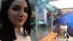 After Some Street Food Fun Kinky Violet Rain Sucks Dick In Public WC