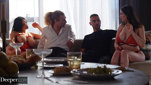 Friends’ Dinner Turned Into A Group Fuck With Husband Swapping