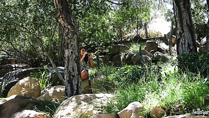 Picked Up Outdoors Charming Slender Babe Rides Strong Cock In The Woods