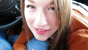 Pretty Girl With Dirty Mind Gemma Minx Gives Head In Car