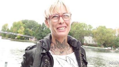 GERMAN SCOUT   THIN PAINTED MUVA VICKY I PICKUP ROUGH FUCK IN BERLIN I RIMJOB AND DEEP THROAT   German